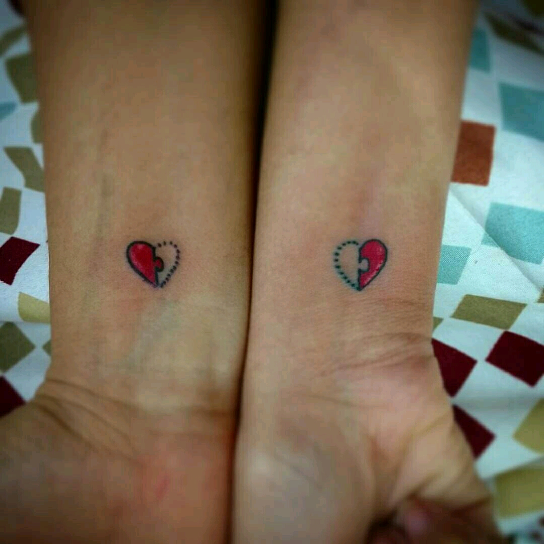 Heart Puzzle tattoo