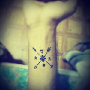 Going minimalist and hipster with my own sketch #minimalist #hipstertattoo #simplistic #selfmade