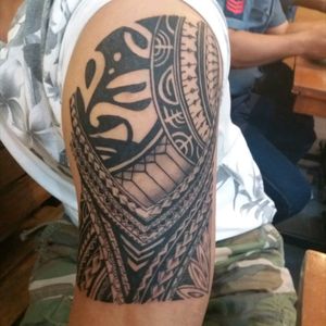 My first tattoo!💪🤔👌🗿next project wrap around of my arms! #polynesian #samoan #moreinkplease