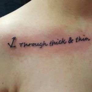 Matching tattoo with a best friend #throughthickorthin #chestattoo #ancor