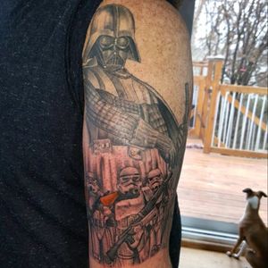 Amazing tattoo by Steve Savard 👌#starwars #darthvader #stormtrooper