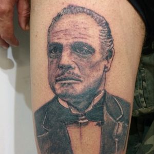 Here's one i made yesterday!#VitoCorleone #TheGodfather #Ink #Tattoo #JeezCBA  #blackandgray