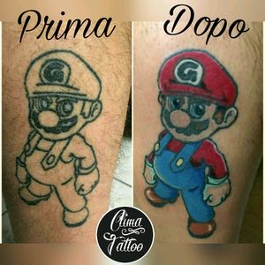 Restyling super Mario#tattoo_artist  #tattoo #supermariobros #supermariotattoo #SuperMarioWorld #color #colorart #restyling