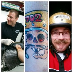 Quick lil vacation jam while.i was in Vegas marrying my best friend. Its actually myself at work, Cleen Rock One at The Golden Skull was the artist. It was a great time #CleenRockOne #GoldenSkullTattoo