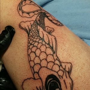 My first koi. Line work done. Color soon!