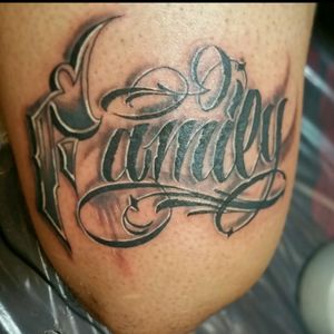 Tattoo i did on myself, thanks for looking!#JOEYV #INKfested #INKfestedtattoostudio #family #familytattoo #letteringtattoo #blackandgreytatoo #fusioninks #stencilstuff #armorgel
