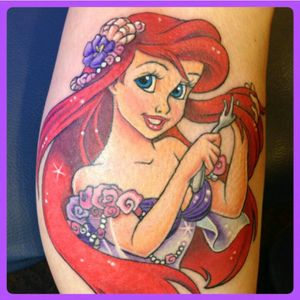 A beautiful Little Mermaid tattoo by #Sausage #littlemeraid #ariel #inkmaster #revolttattoo #disney