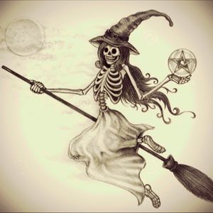 #tattoo #witch #drawn