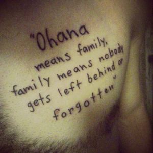 Exactly what the tattoo says cause that to me is family