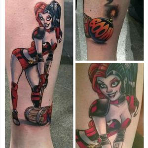 My #HarleyQuinn tattoo by #Sausage#DC #DCComics #Batman #SuicideSquad #New52 #RevoltTattoos