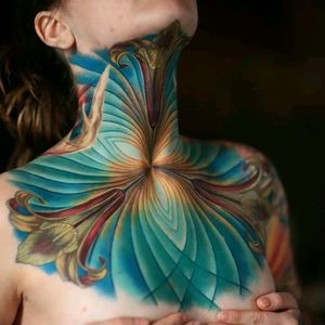 Look this tattoo made by Nika Samarina! #amazing #colorida #colorful #NikaSamarina #neck #pescoço