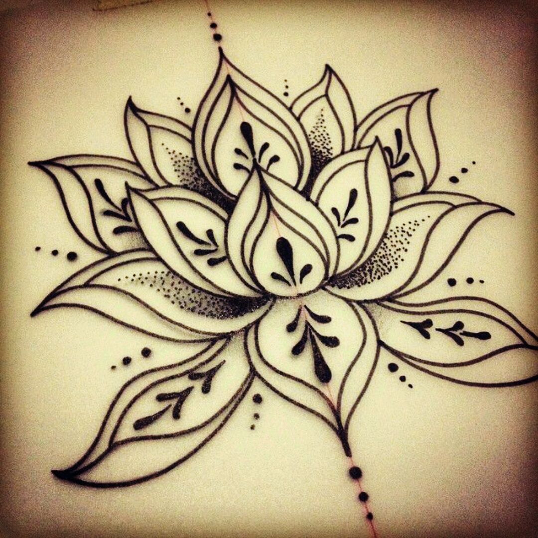 henna lotus flower tattoo