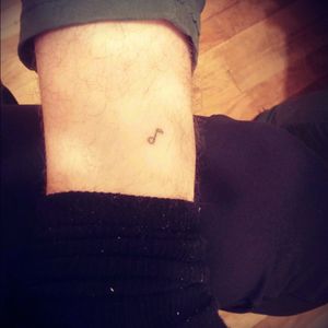 Music note done by myself on my brother's ankle
