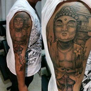 Buda/Sakura/templo. Mazzi Art Tattoo