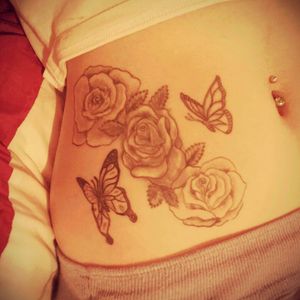 #coverup #roses #butterfly