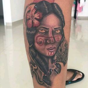 Tatuaje de india wayuu...Omar Diaz #flacotattoo #riohacha #housetattoo #wayuu #3106231489