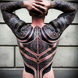 #balck #blacktatto #back #arm #tattooart #geometrictatoo #PrecisionTattoo