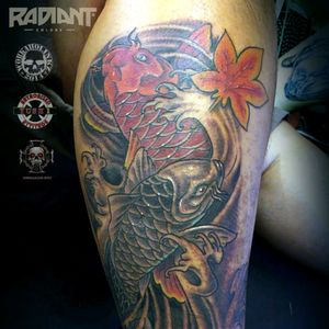 WORKAHOLINKS TATTOOKoifishHey guys im here in sg.To anyone want to have a awsome tattoo just leave me a message. Or you can contact me at. 91325215.Supplies from #tattoosupershop #metallicagun.Thanks to #kushsmokewear.Inks from#RadiantColorsInk#RADIANTCOLORSINK#RadiantColorsCrew#sgtattoo #Singaporetattoo #ochardtattoo#koifish #koi #orientaltattoo #filipinotattooartstinsgGood evening.
