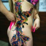 Hiper colorful phoenix by Chris Santos! #phoenix #fenix #colorida #colorful #aquarela #watercolor #tatuadoresbrasileiros #ChrisSantos
