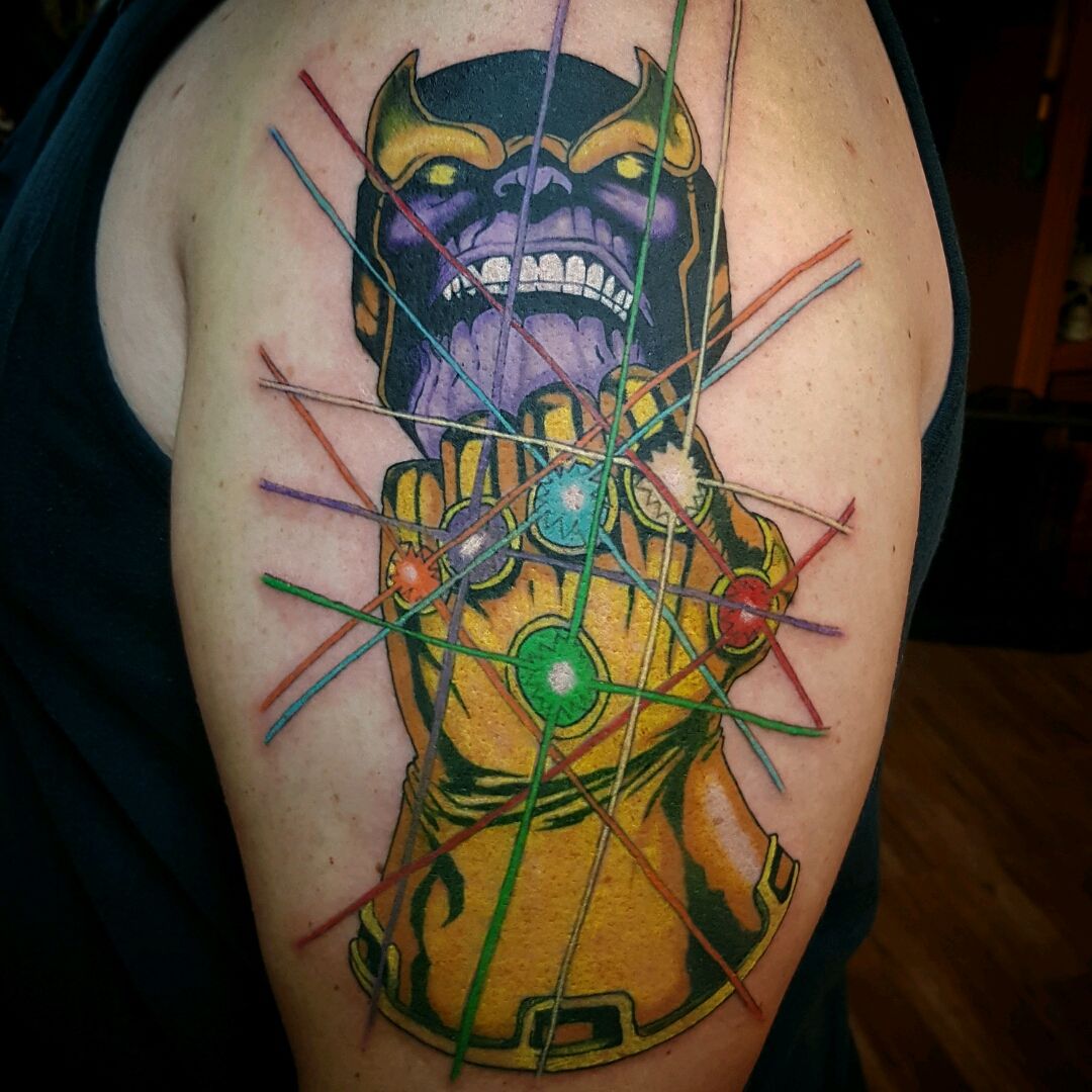 Studio Thirteen Tattoo  Leif blew us away with this Marvel Infinity  Gauntlet piece He would love to do more Marvel and DC tattoos DM us for  info What hero or villain