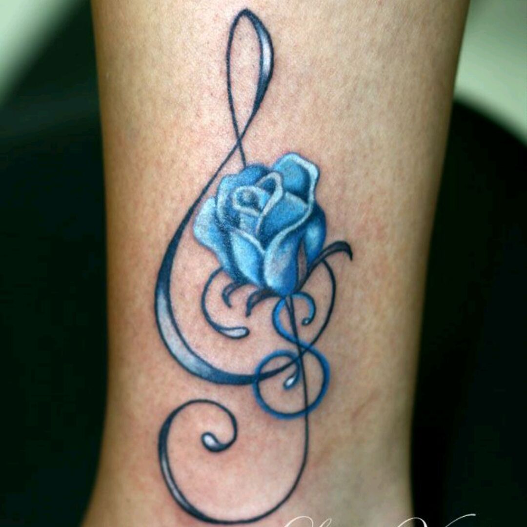 music and rose tattoo  Clip Art Library
