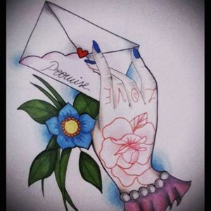 Le grandi promesse❤ sketch! #promise #hand #flower #mailbox #tattoo #red #love #phekJB #JBtattoo