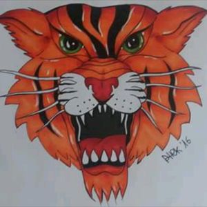 #tiger #tigerdrawing #draw #orange #animals #forest #greeneye #phekJB #JBtattoo