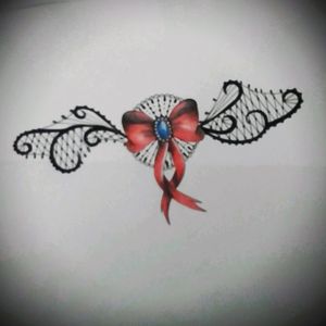 #tattoo #female #bow #draw #sketch #red #phekJB #JBtattoo