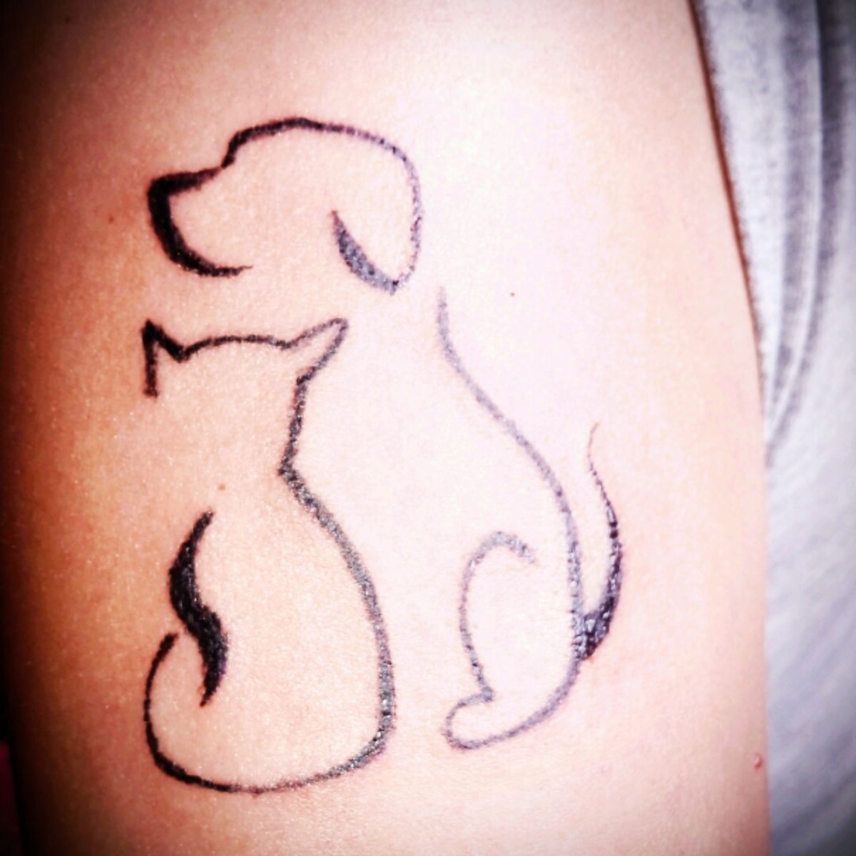 Tattoo uploaded by Juliana Gabriela • #catdog #petfriendly #animallover ...