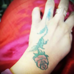 This regretful rose with my ex husbands name at the end of it on my ring finger :(