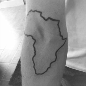 Outline of Africa #Africa #linework #doubleline #minialistic