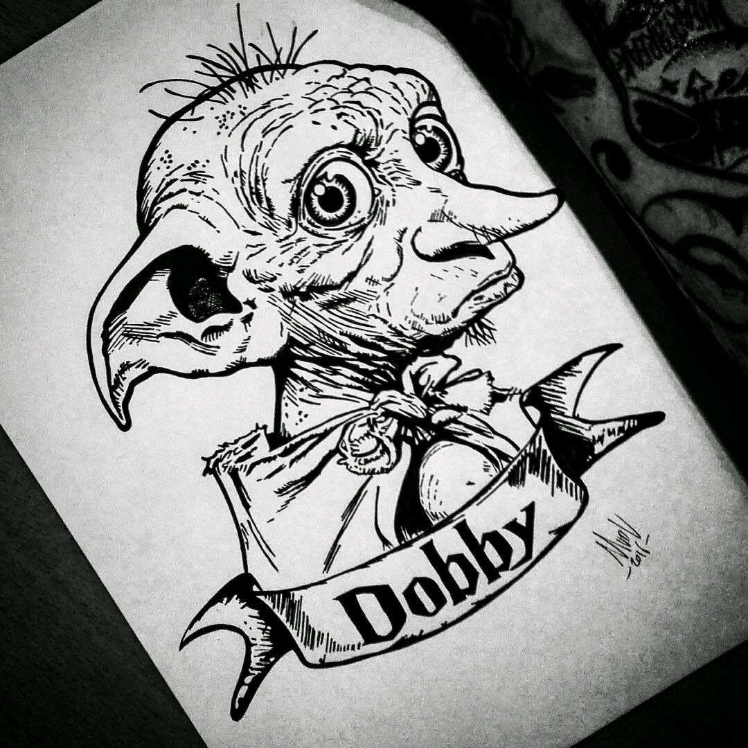 kirst on Twitter Dobby is a free elf and Dobby has come to save Harry  Potter HarryPotter dobby drawing artwork httpstcoVUqRgVQrQh  X