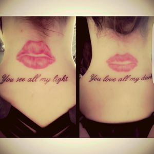 Friendship tattoos#lips #quotes #lettering #script #colour #frienshiptattoo