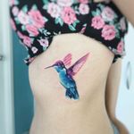 By #AdrianBascur #watercolor #hummingbird #space #galaxy #watercolortattoo #bird