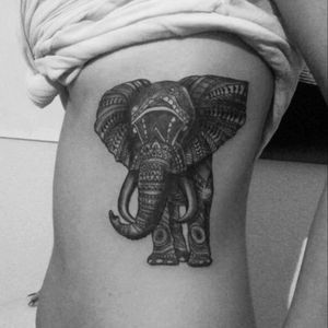 #elephant #sexygirltattoo #ribs #mandala -ish done by Marko Martinović