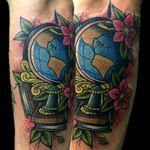 Globe by #IvanBolaños #neotraditattoo #neotraditional #globe
