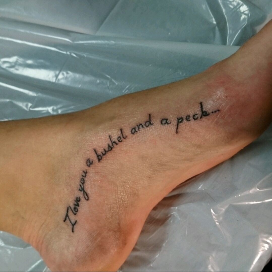 I love u a bushel and a peck  Trendy tattoos Grandmother tattoo Tattoos