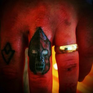 Draugr and quest marker #finger #tattoo #hand #Skyrim #Gaming
