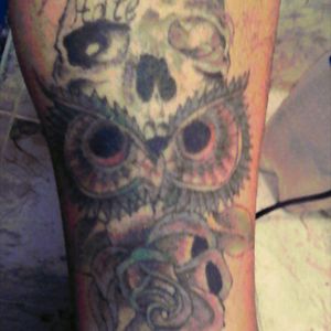 #skull #owl #rose #original