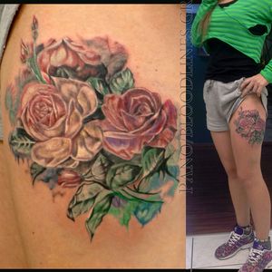 #flowers #roses #colorroses #oil #tattoo #rosetattoo