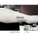 "Serra" instagram: @karincatattoo #scripttattoo #minimaltattoo #smalltattoo #tattooart #tattooartist #dövme
