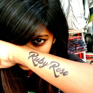 Ruby rose name tattoo