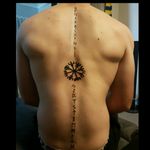 Nordic compass back piece done by @emmewaddell at the illustrated man in sydney (17/12/16) #vegvisir #NordicTattoo #nordicrunes #theillustratedman #back
