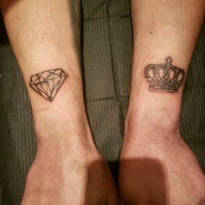 Crown&diamond . #tattoo #crowntattoo  #diamondtattoo  #mywork #kcbtattoos #blackandgrey