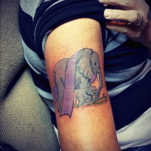 Tattoo on mom for daughter with epilepsy #elephant #elephanttattoo