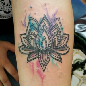 #rafa-Tattoo #watercolor #lotusflower
