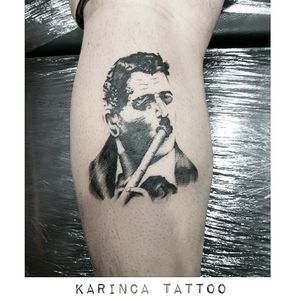 Neyzen Tevfikinstagram: @karincatattoo#portrait #tattoo #blackandwhite #tattoos #ink #dövme #istanbul #turkey