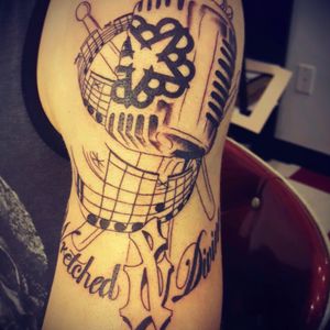 W.I.P music tattoo that I have. Looking forward to getting the sleeve finished #music #drums