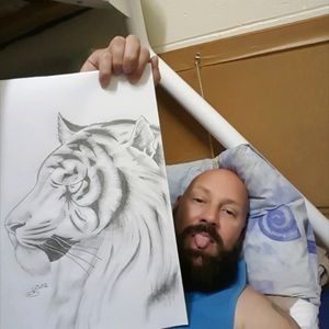 #tiger #drawing  quick sketch 20mins lol