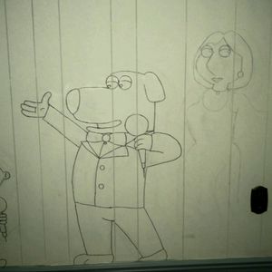Drawing on the walls is fun when you're an adult! #adult #familyguy #drawings #fun